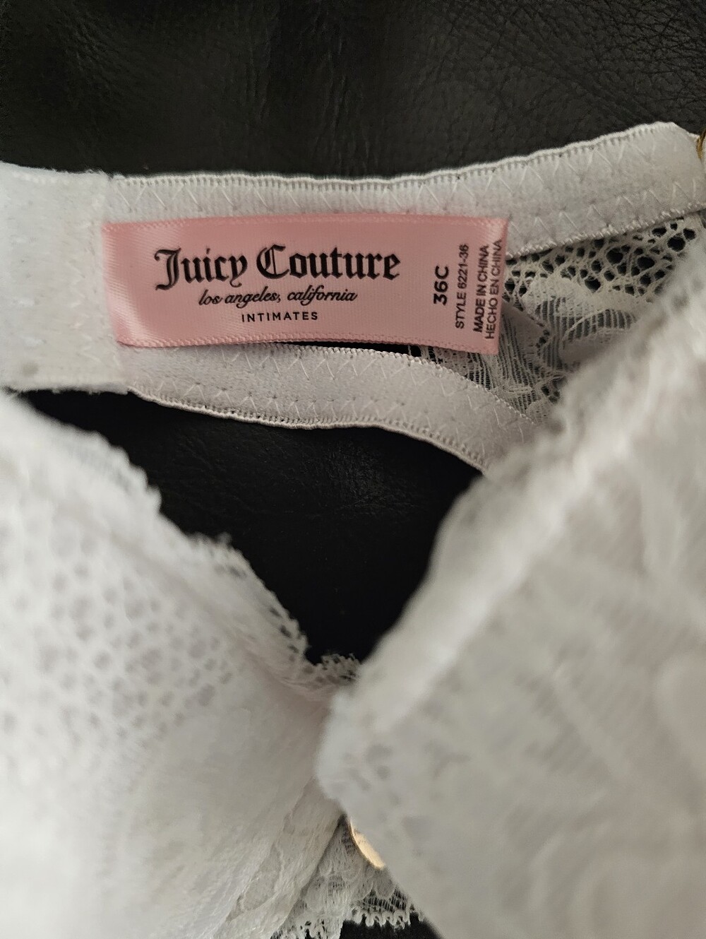 Juicy Couture White Lace Women Push-up Double Pump Bra Size 36c